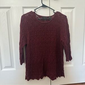 Lace stitch sweater